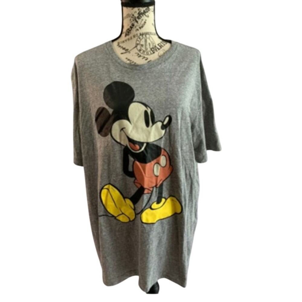 Disney Men's Size XL T-Shirt Mickey Mouse Gray Classic Collectible